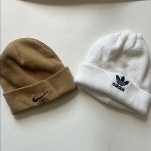 Nike and Adidas Beanie Set